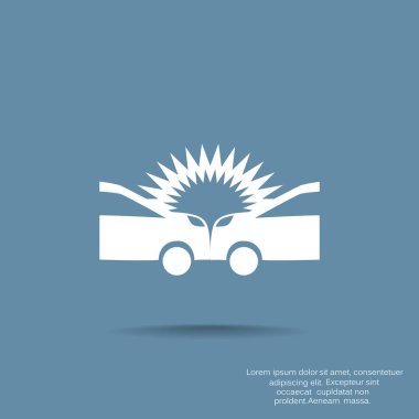 Araba kaza kutsal kişilerin resmi, vektör çizim