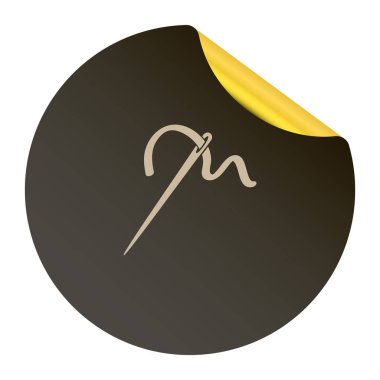 dikiş iğne işareti vektör çizim 