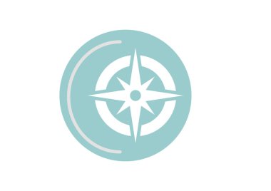 pusula sembol vektör çizim 