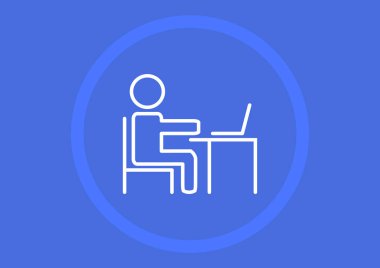 İş adamı düz simgesi, vektör illüstrasyonu