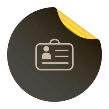 iş kartı simgesi, vektör illüstrasyonu