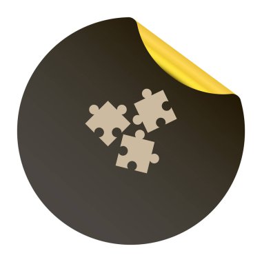 iş ve Finans simgesi bulmaca vektör çizimi