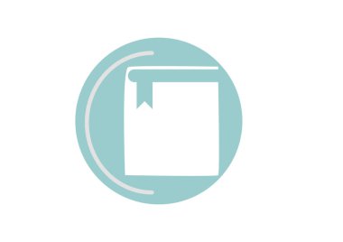Kapalı kitap web simgesi, basit vektör çizim