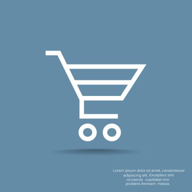 Pazar sepeti simgesi basit tasarımı