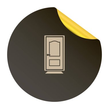 kapı işareti simgesi, vektör çizim