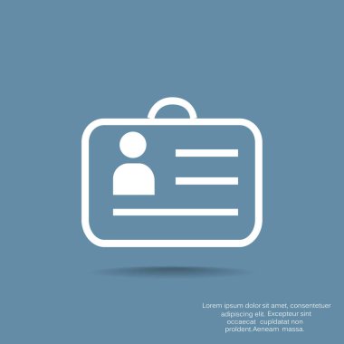 iş kartı simgesi, vektör illüstrasyonu