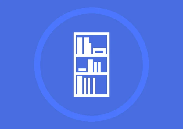 Bibliothèque Flat Icon — Image vectorielle