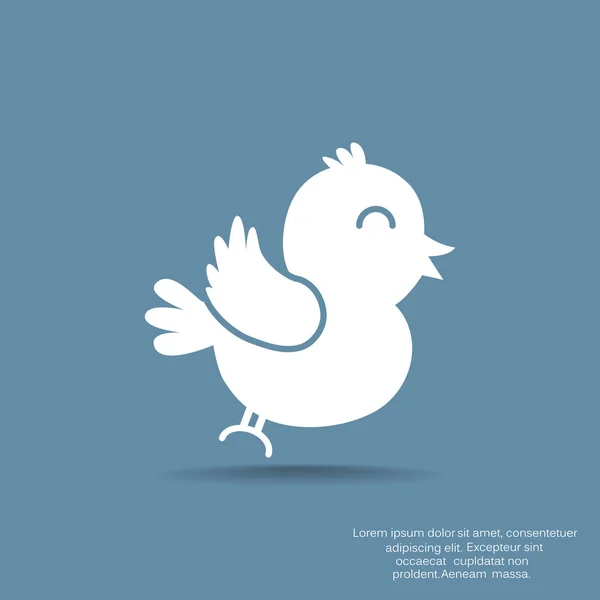Icono de pájaro Web. Diseño vectorial — Vector de stock