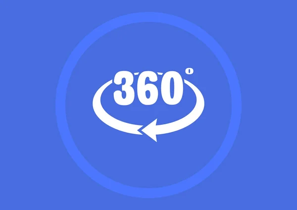 360 graden web pictogram — Stockvector