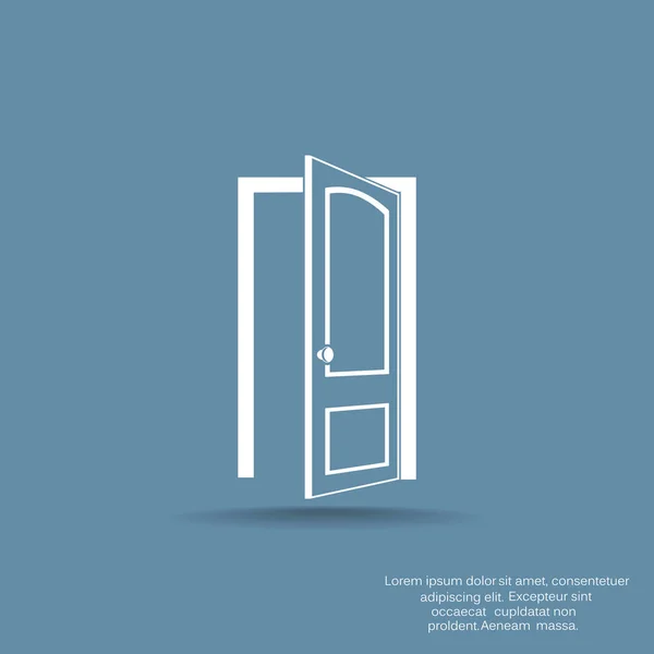 Icono Signo Puerta Ilustración Vectorial — Vector de stock