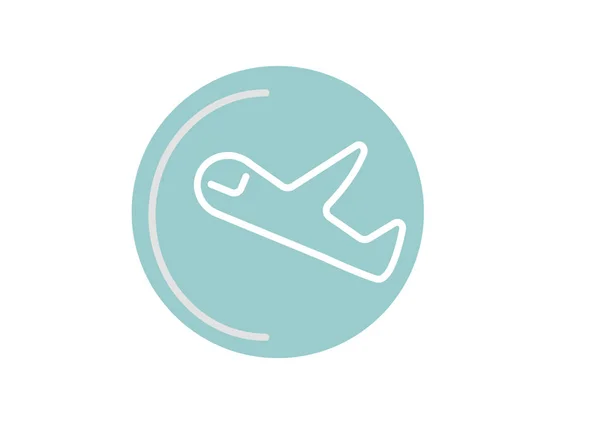 Επίπεδη Εικονίδιο Πτήσης Για Σχεδιασμό Ιστοσελίδων — Διανυσματικό Αρχείο