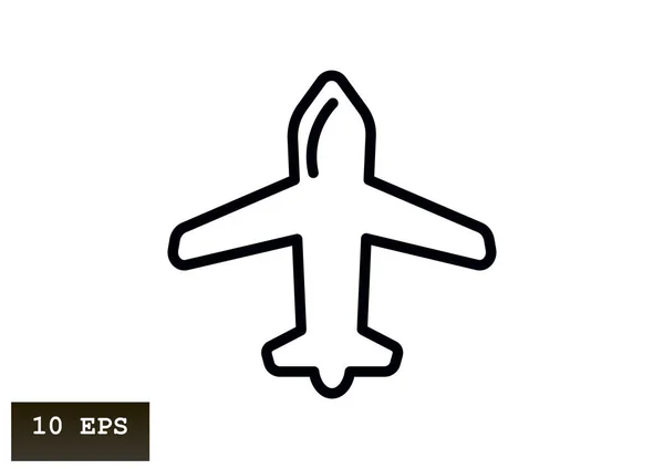 Icône Plate Avion Pour Conception Web — Image vectorielle