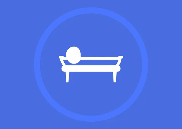 Sofa web pictogram — Stockvector