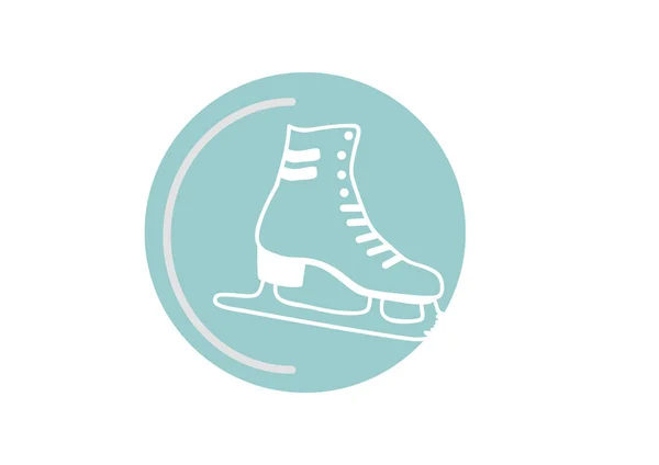 Illustration Vectorielle Chaussures Patinage Sur Glace — Image vectorielle