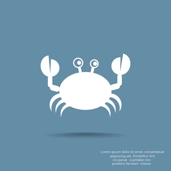 Krab Teken Vectorillustratie — Stockvector