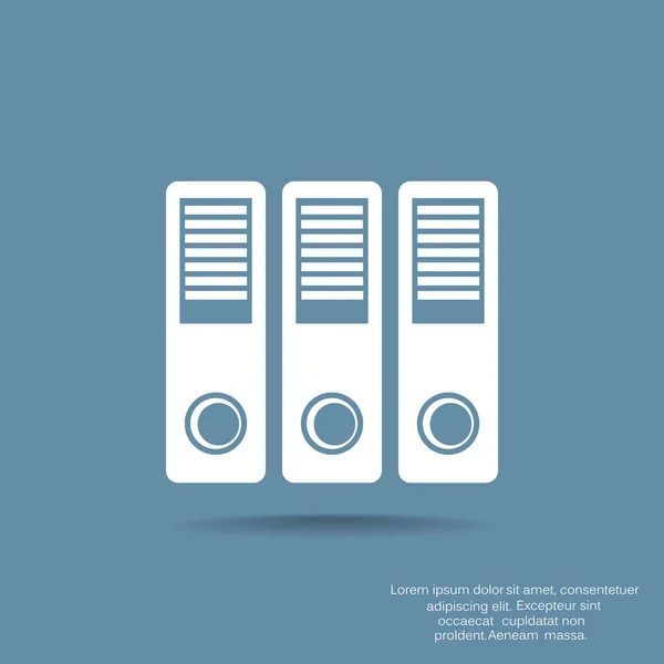 Dossiers de documents icône simple — Image vectorielle