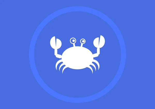Illustration Vectorielle Signe Crabe — Image vectorielle