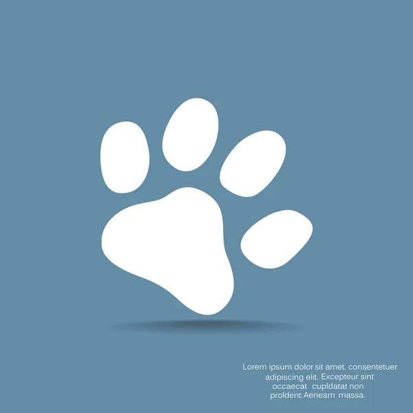 Fußabdruck Symbol Für Haustiere Vektorillustration — Stockvektor
