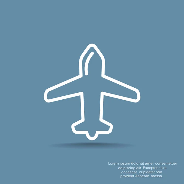 Flygplan Flat Ikonen För Webbdesign — Stock vektor