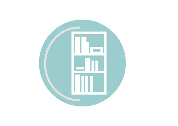 Bibliothèque Flat Icon — Image vectorielle