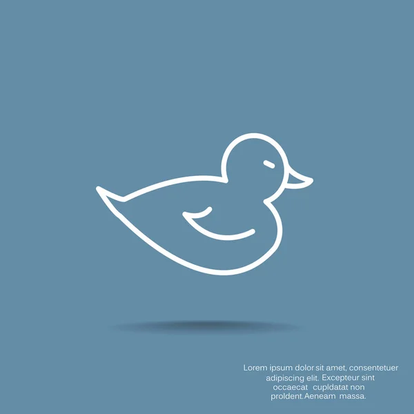 Icono Plano Pájaro Para Diseño Web — Vector de stock