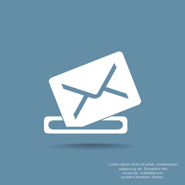 Vektorillustration Des Mail Websymbols — Stockvektor