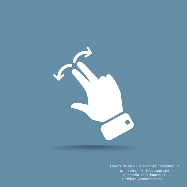 Vektor Abbildung Für Handzeichen — Stockvektor