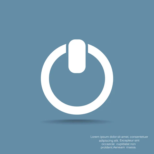 Bouton Alimentation Icône Web Simple Illustration Vectorielle Contour — Image vectorielle