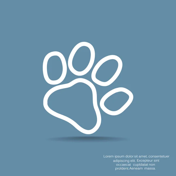 Pet Footprint Icon Vector Illustration — Stock Vector
