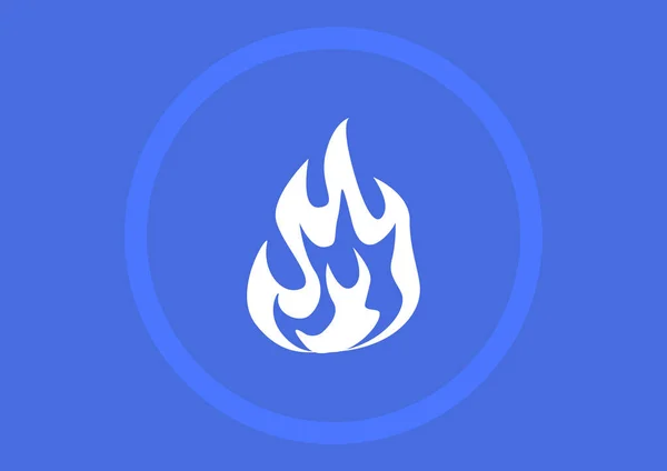 Flame Flat Icon Vector Illustration — Stock Vector