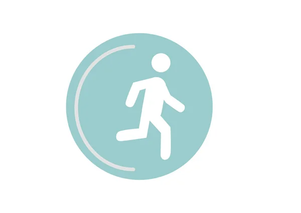 Male Figure Running Icon Vector — Stock Vector