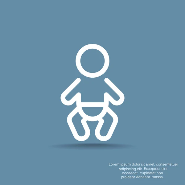 Kleine Baby Symbool Vectorillustratie — Stockvector