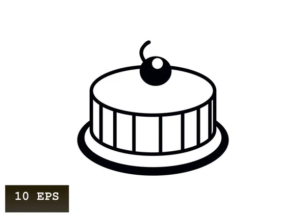 蛋糕符号矢量插图 — 图库矢量图片