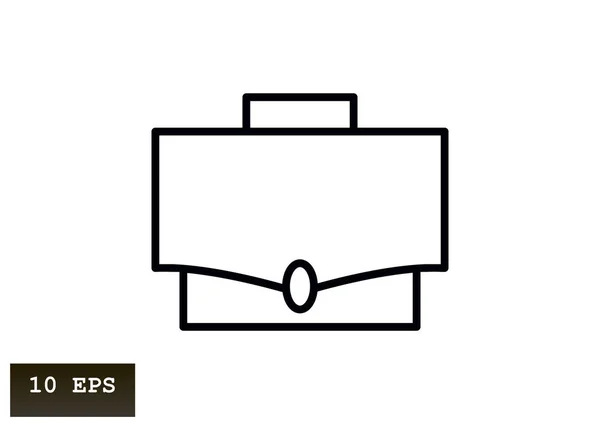 Briefcase Flat Icon Vector Illustration — Stock Vector