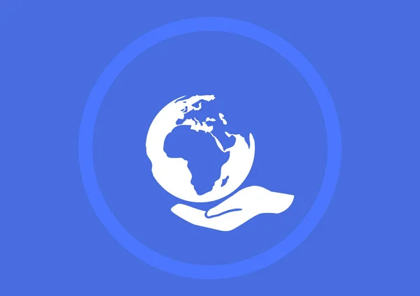 地球保険 Web アイコン ベクトル図 — ストックベクタ