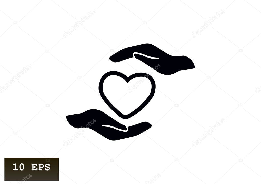 charity web icon. vector design