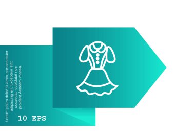 düz simgesi giyim, illüstrasyon vektör