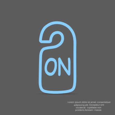 Etiket web simgesine illüstrasyon vektör