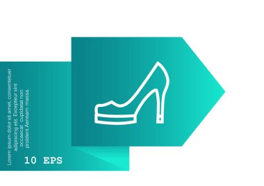 Ayakkabı düzlüğü simgesi, vektör illüstrasyonu