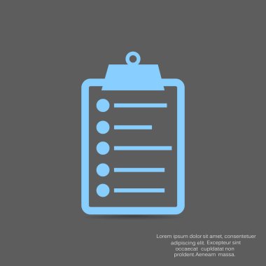 iş belge düz simgesi, vektör çizim