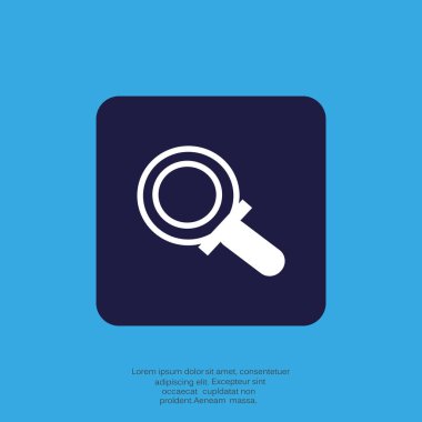 büyütme cam simge vektör çizim