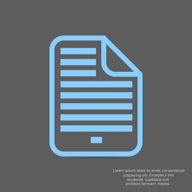 iş belge düz simgesi, vektör çizim