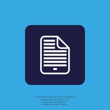 iş belge düz simgesi, vektör çizim