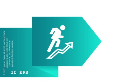 İş adamı düz simgesi, vektör illüstrasyonu