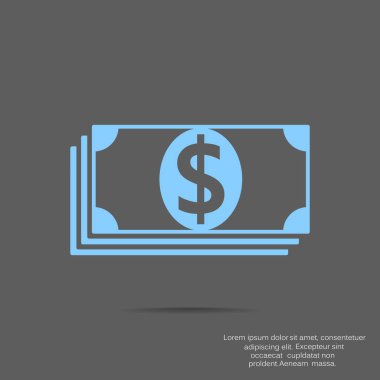 İş düz simgesi, vektör illüstrasyonu