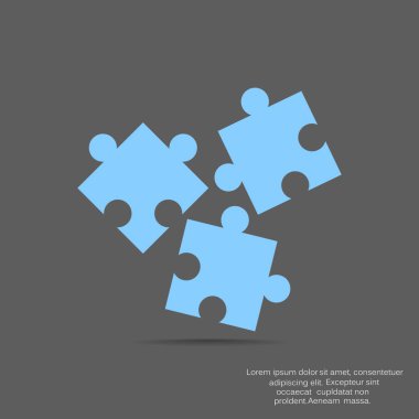 iş ve Finans simgesi bulmaca vektör çizimi