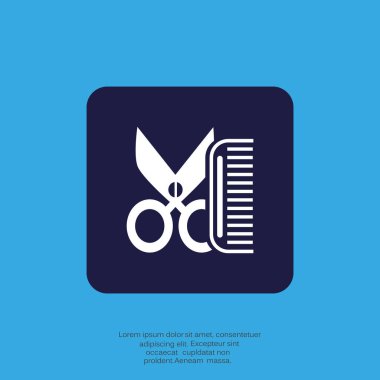 tarak ve makas simgesi