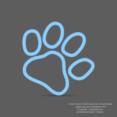 Köpek pençe parça basit simgesi
