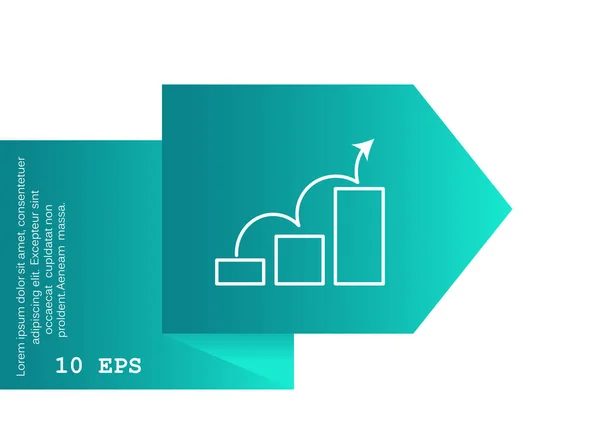 Business Diagram Icona Piatta Illustrazione Vettoriale — Vettoriale Stock