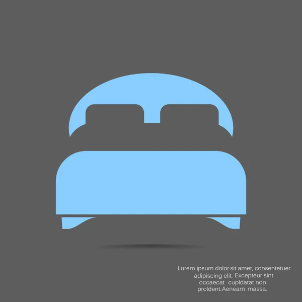 Bed Flat Icon Vector Illustration — Stock Vector